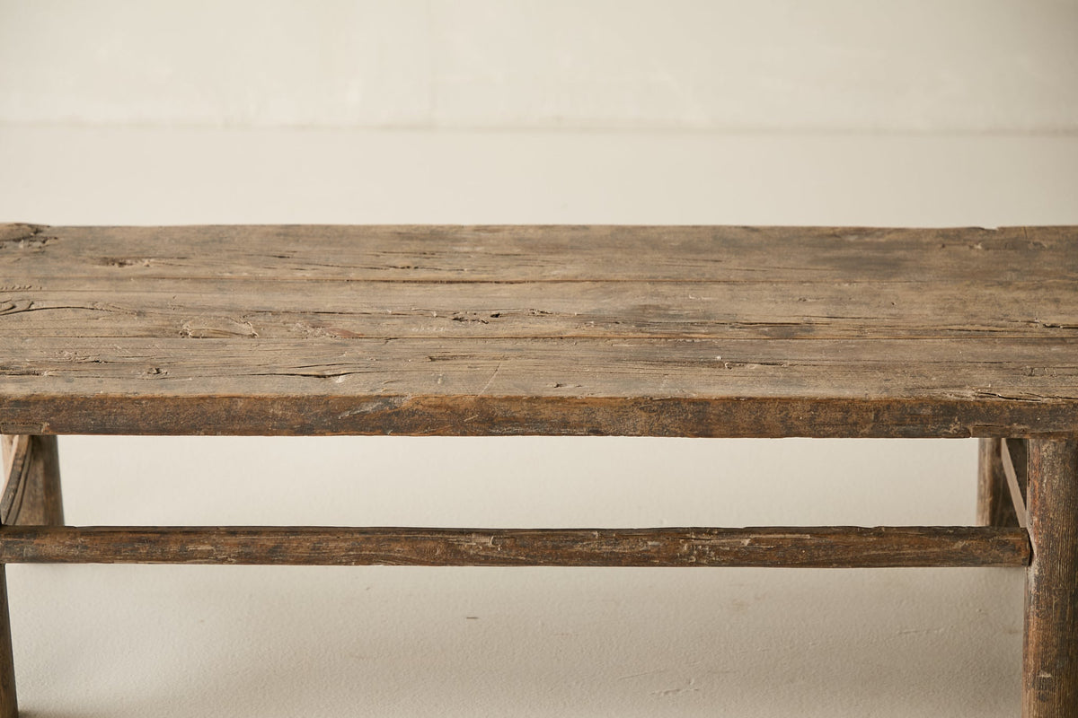 Vintage Solid Elm Bench - Circa 1945 No. O7