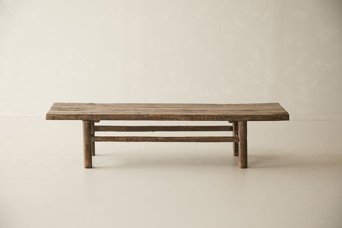 Vintage Solid Elm Bench - Circa 1945 No. O7