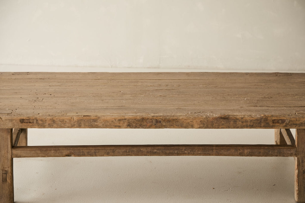 Vintage Solid Elm Bench - Circa 1945 No. O17