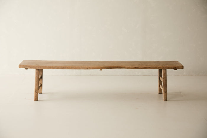 Vintage Solid Elm Bench - Circa 1925 No. O18