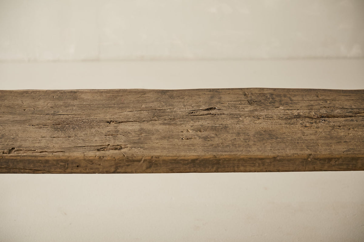 Vintage Solid Elm Bench - Circa 1925 No. O19