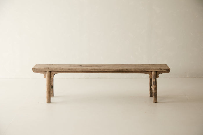 Vintage Solid Elm Bench - Circa 1945 No. O20
