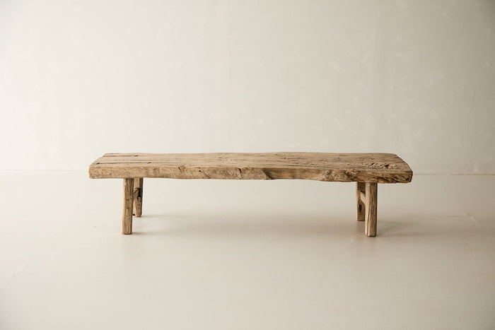 Vintage Solid Elm Bench - Circa 1945 No. O30
