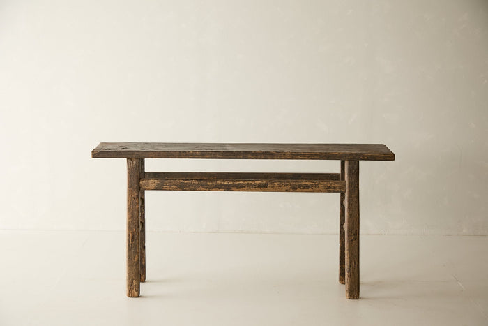 Vintage Solid Elm Console - Circa 1945 No. O92