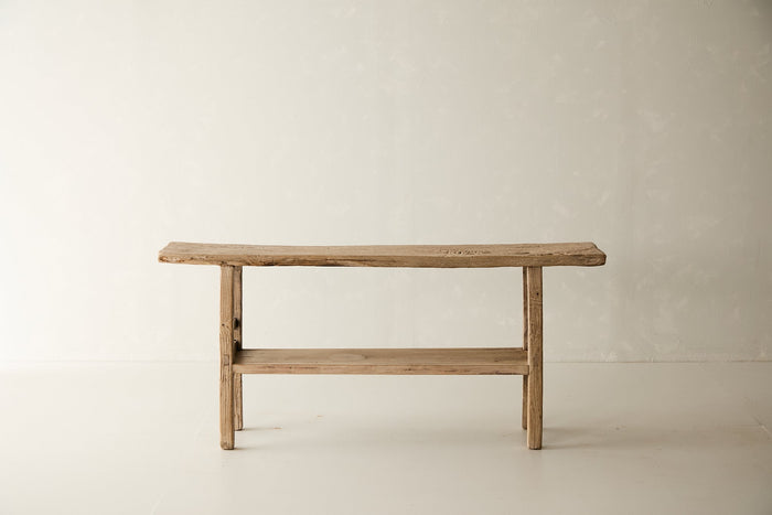 Vintage Solid Elm Console - Circa 1925 No. O96