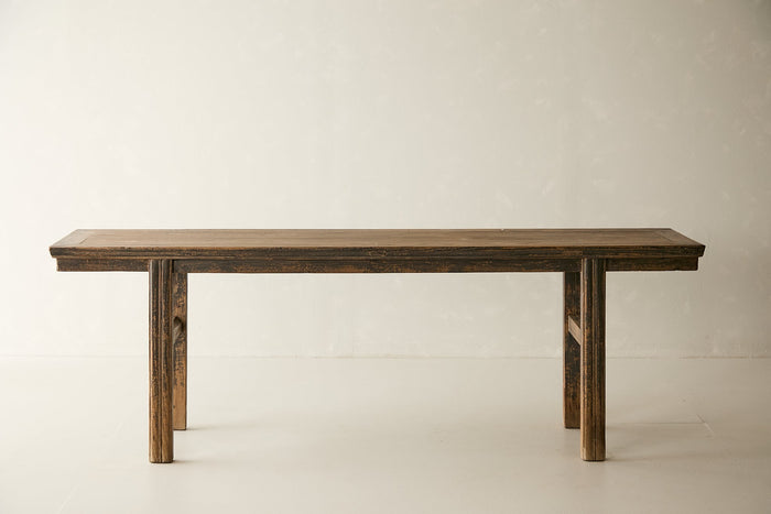 Vintage Solid Elm Console - Circa 1905 No. O114
