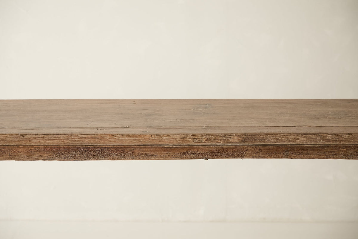 Vintage Solid Elm Console - Circa 1905 No. O116