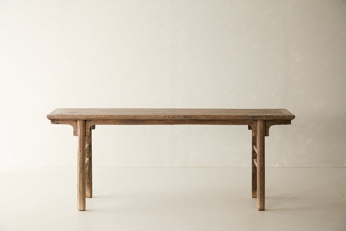 Vintage Solid Elm Console - Circa 1905 No. O116
