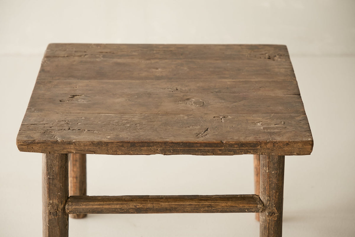 Vintage Solid Elm Side Table - Circa 1945 No. O125