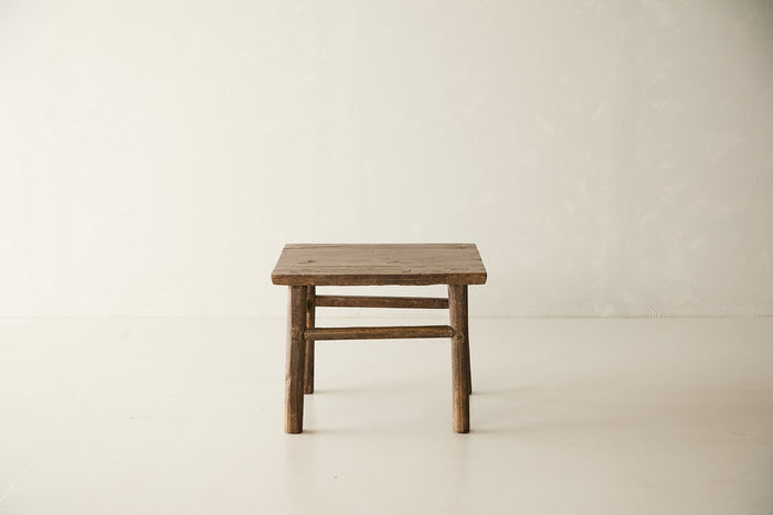 Vintage Solid Elm Side Table - Circa 1945 No. O125