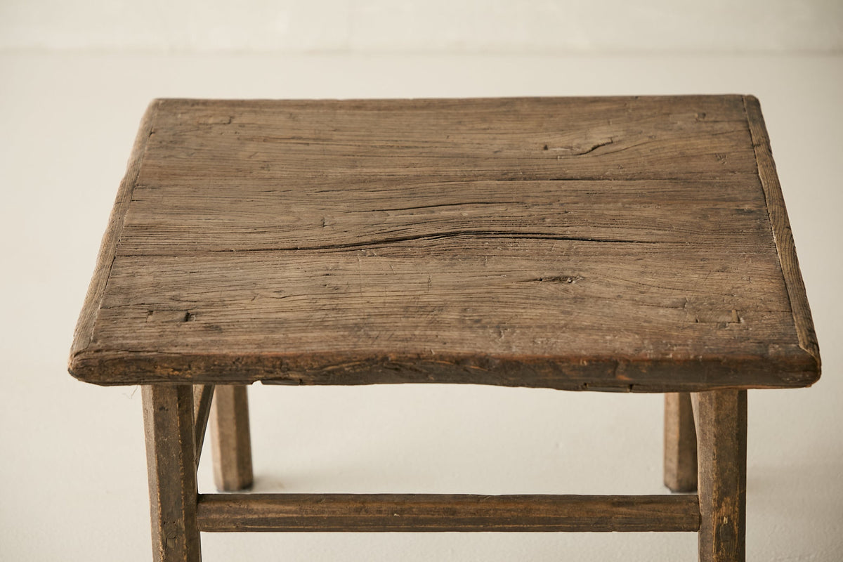 Vintage Solid Elm Side Table - Circa 1945 No. O126