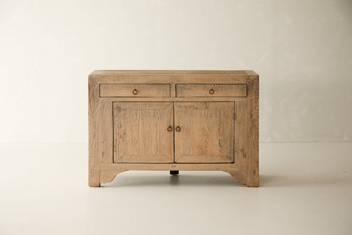 Vintage Solid Elm 2-Door Sideboard - Circa 1925 No. O132