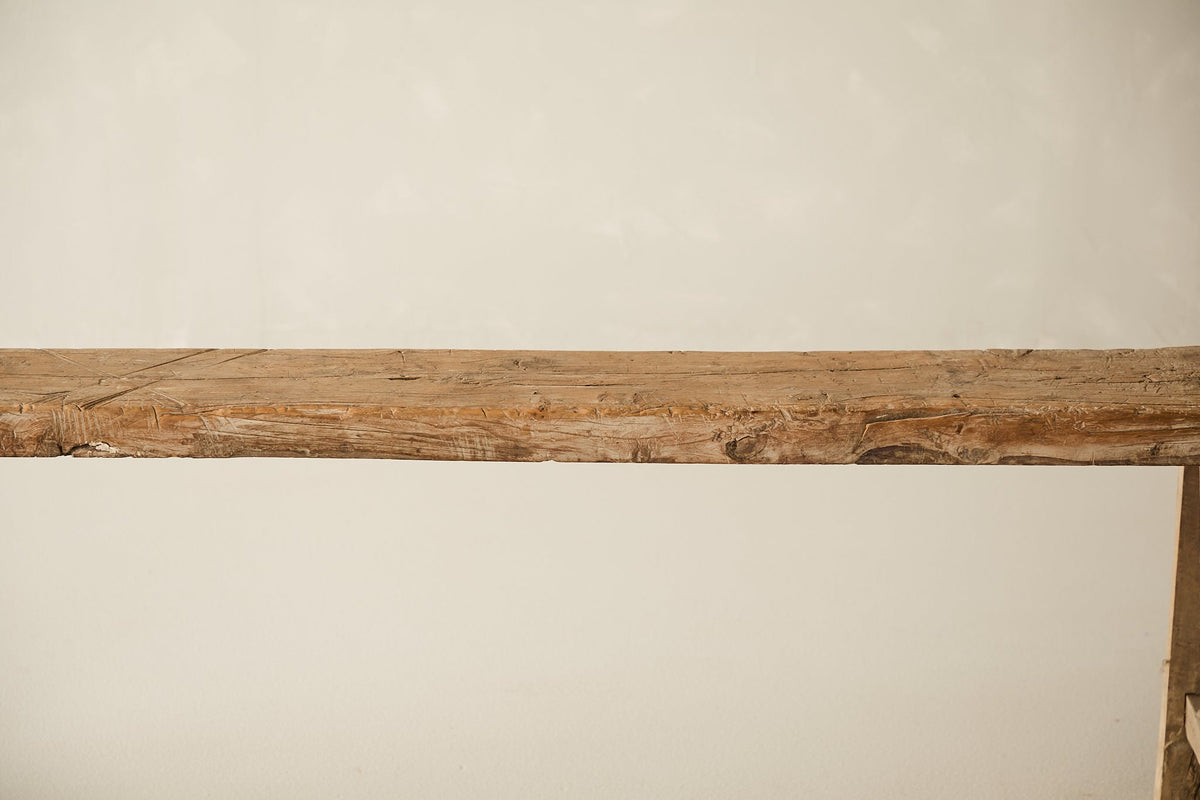 Vintage Solid Elm Bench - Circa 1945 No. AP6