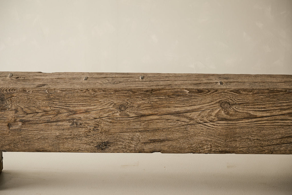Reclaimed Solid Pine Beam Bench No. AP8
