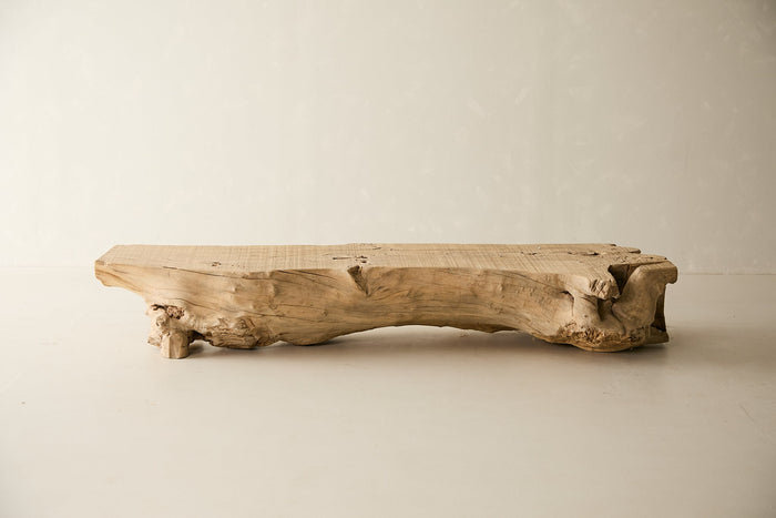 Reclaimed Solid Oak Live-Edge Bench No. AP13