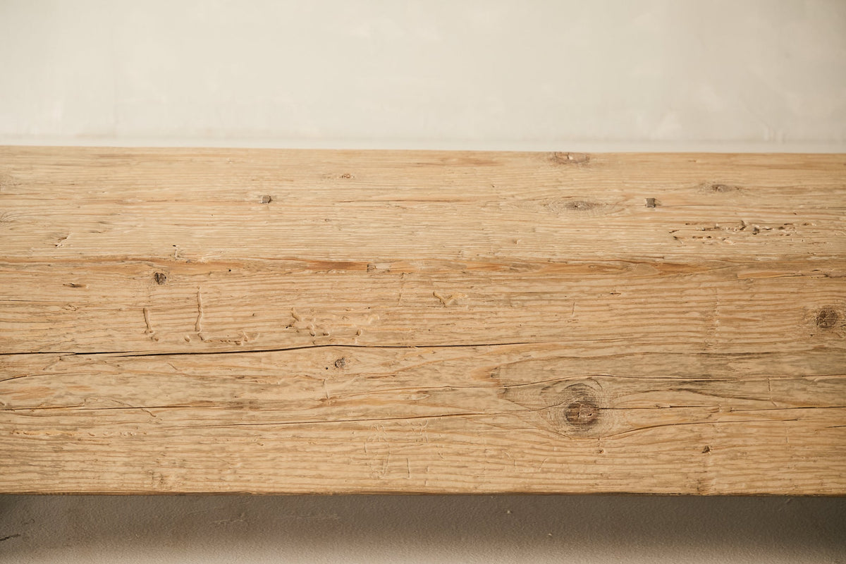 Reclaimed Solid Pine Beam Bench No. AP15