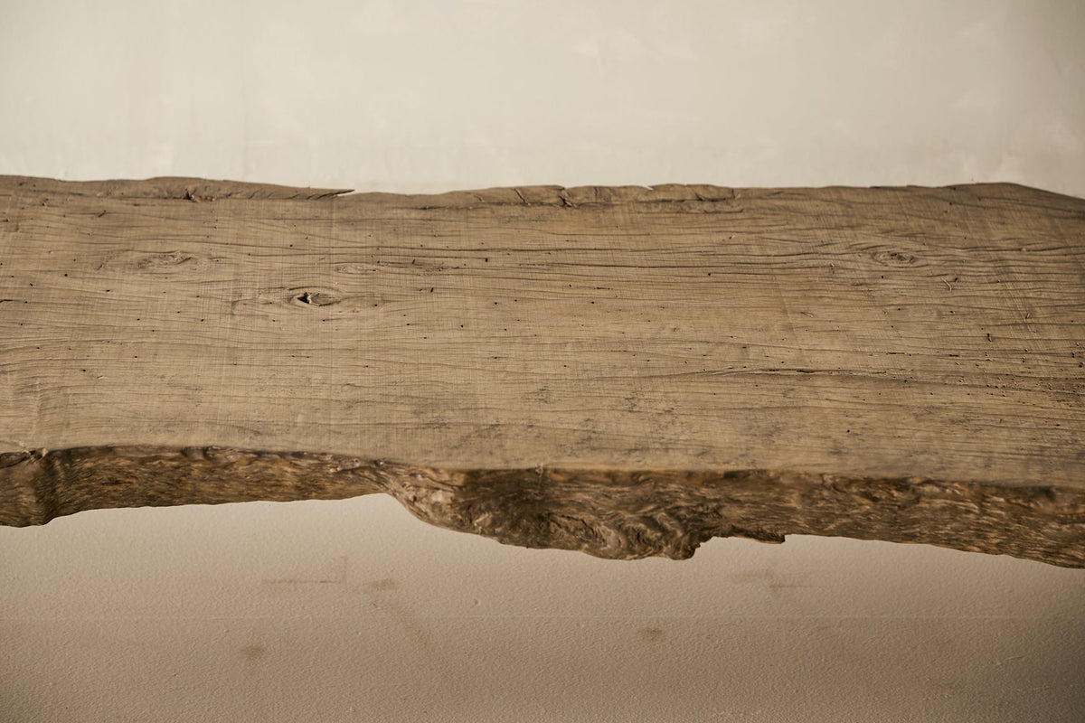 Reclaimed Solid Oak Live-Edge Coffee Table No. AP28