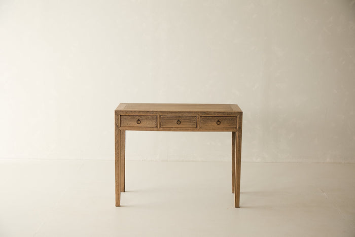 Vintage Solid Elm 3-Drawer Console - Circa 1945 No. AP36