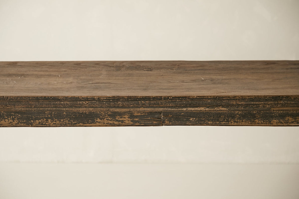 Vintage Solid Elm Console - Circa 1825 No. AP48