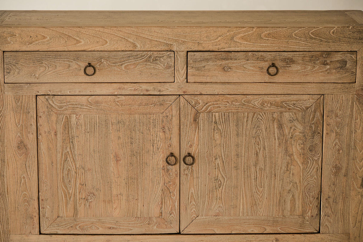 Vintage Solid Elm 2-Door Sideboard - Circa 1945 No. AP65