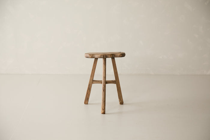 Vintage Solid Elm Saddle Stool - Circa 1955 No. JJ4