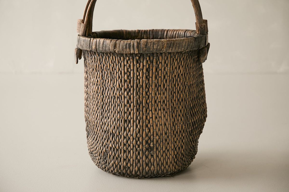 Vintage Willow Basket Circa - 1900