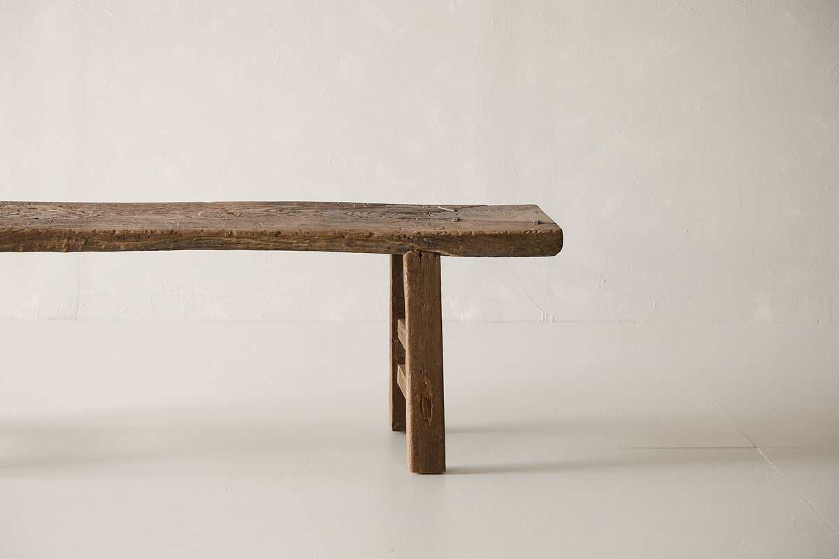 Vintage Elm Bench - Circa 1945