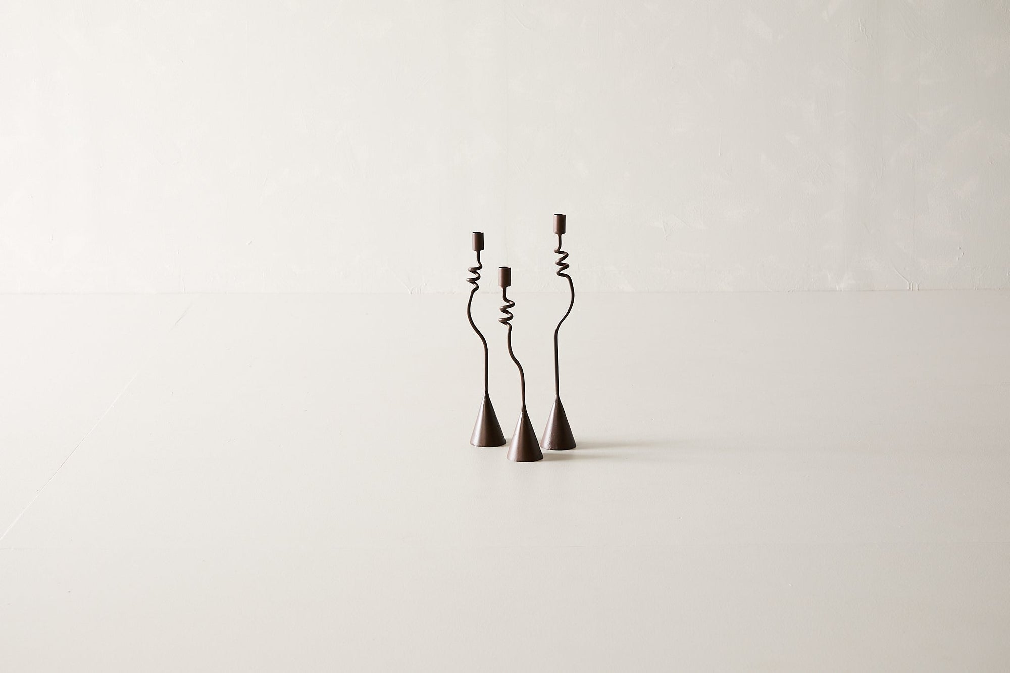 Set of three iron candle stand holders by Habitat Home and Garden