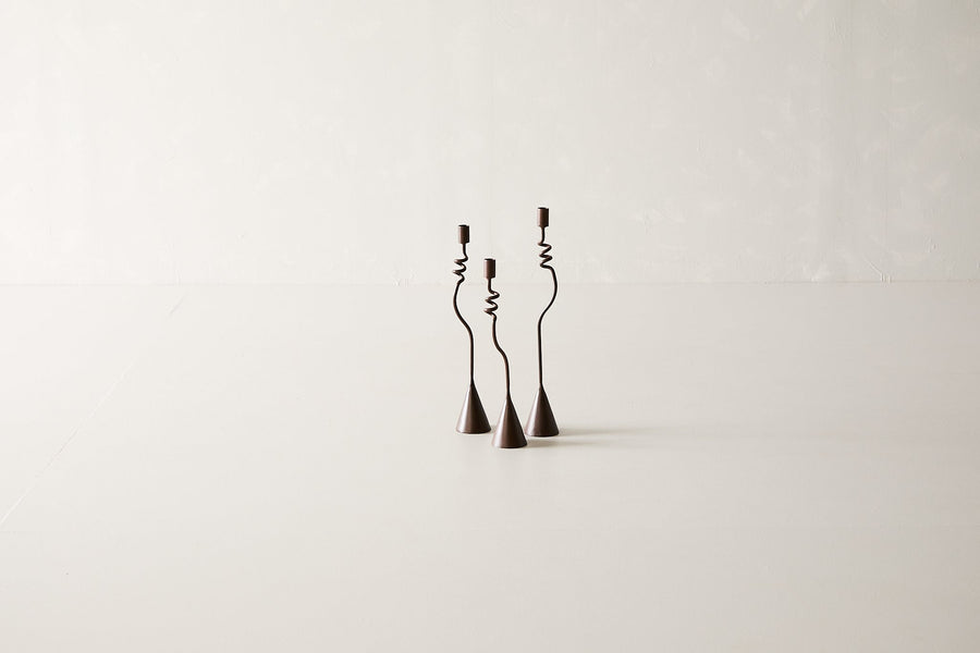 Set of three iron candle stand holders by Habitat Home and Garden