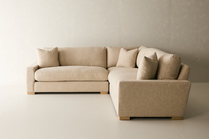Laguna L-Sectional - Southpaw Fabric in Oatmeal