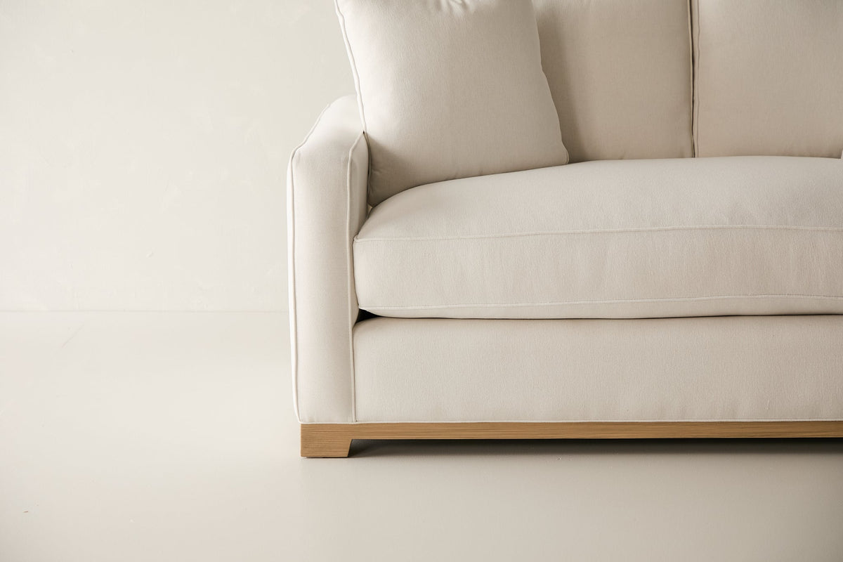 Malibu Loveseat - Performance Belgian Linen Fabric in Natural