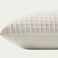 This clean ivory modern throw pillow features a stitched grid design for a hint of texture. The accent pillow cover is made of cotton 22"x22".