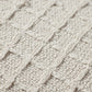 This clean ivory modern throw pillow features a stitched grid design for a hint of texture. The accent pillow cover is made of cotton 22"x22".