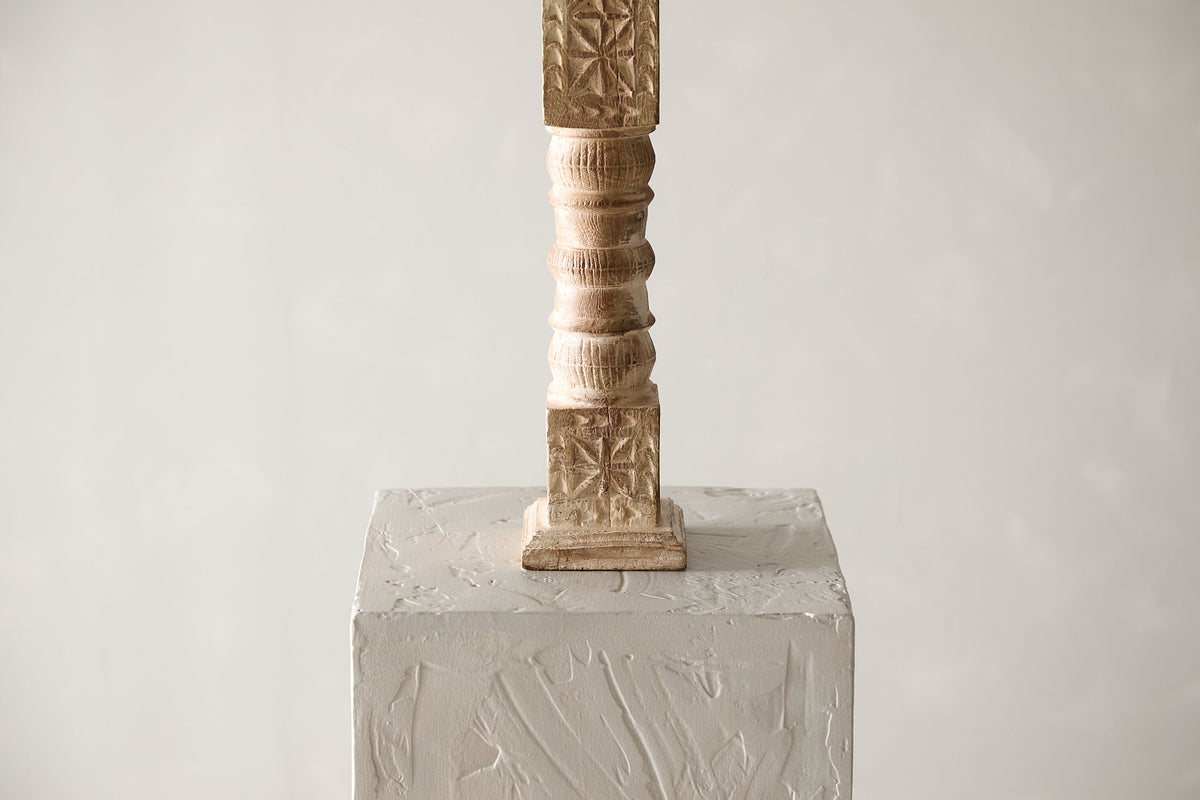 Vintage Carved Banister Candle Stand