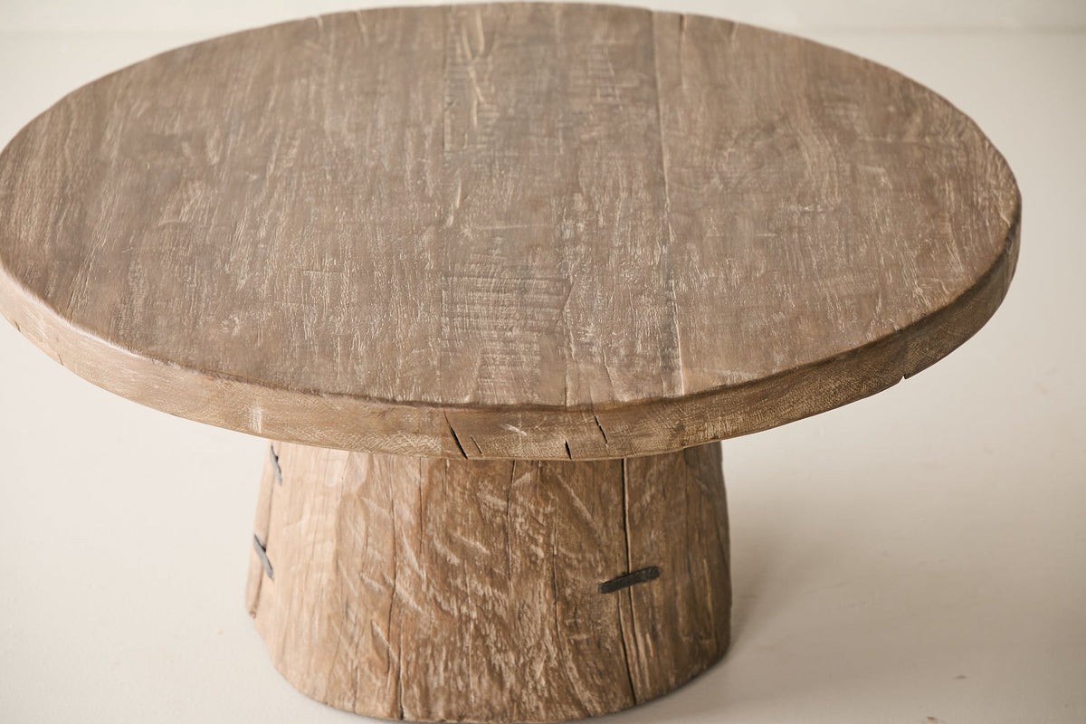 Reclaimed Round Oak Coffee Table AH.057