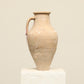 A one-of-a-kind natural Turkish vintage vase pot with a handle, crafted from terra cotta clay, this piece showcases timeless quality and antique craftsmanship, adding a unique touch of history to your space