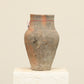 A one-of-a-kind natural Turkish vintage vase pot without a handle, crafted from terra cotta clay, this piece showcases timeless quality and antique craftsmanship, adding a unique touch of history to your space