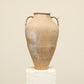 A one-of-a-kind neutral Turkish vintage vase pot with two handles, crafted from terra cotta clay, this piece showcases timeless quality and antique craftsmanship, adding a unique touch of history to your space
