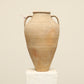 A one-of-a-kind neutral Turkish vintage vase pot with two handles, crafted from terra cotta clay, this piece showcases timeless quality and antique craftsmanship, adding a unique touch of history to your space