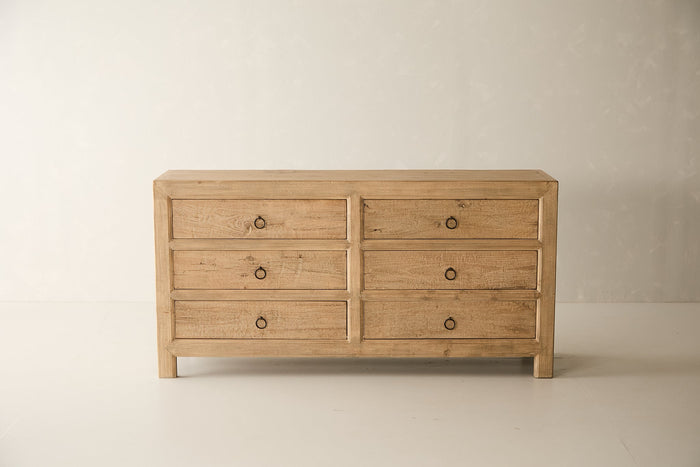 Niseko 6-Drawer Dresser - Natural