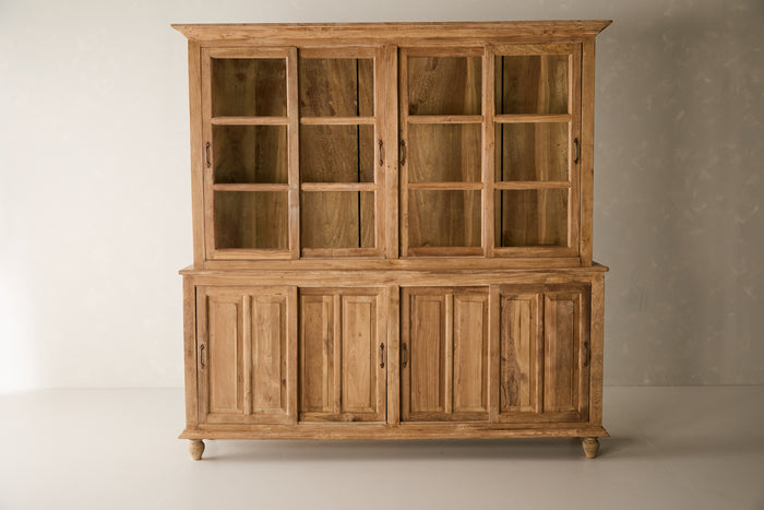 Brooks Two-Part Teak Library Cabinet