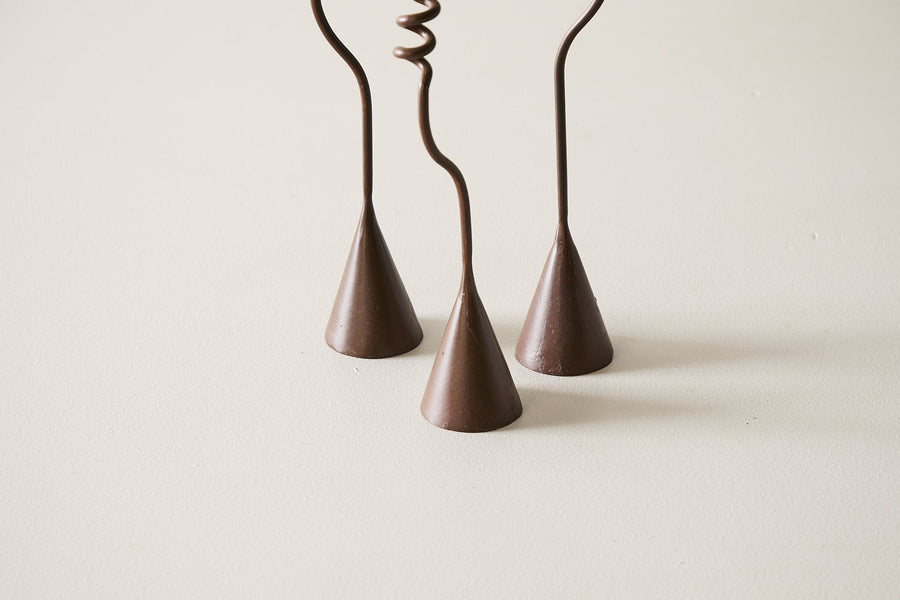 Set of three iron taper candle stand holders by Habitat Home and Garden