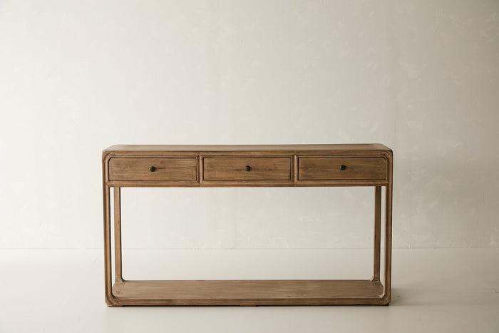 Palmer 3-Drawer Console - Aged Brown