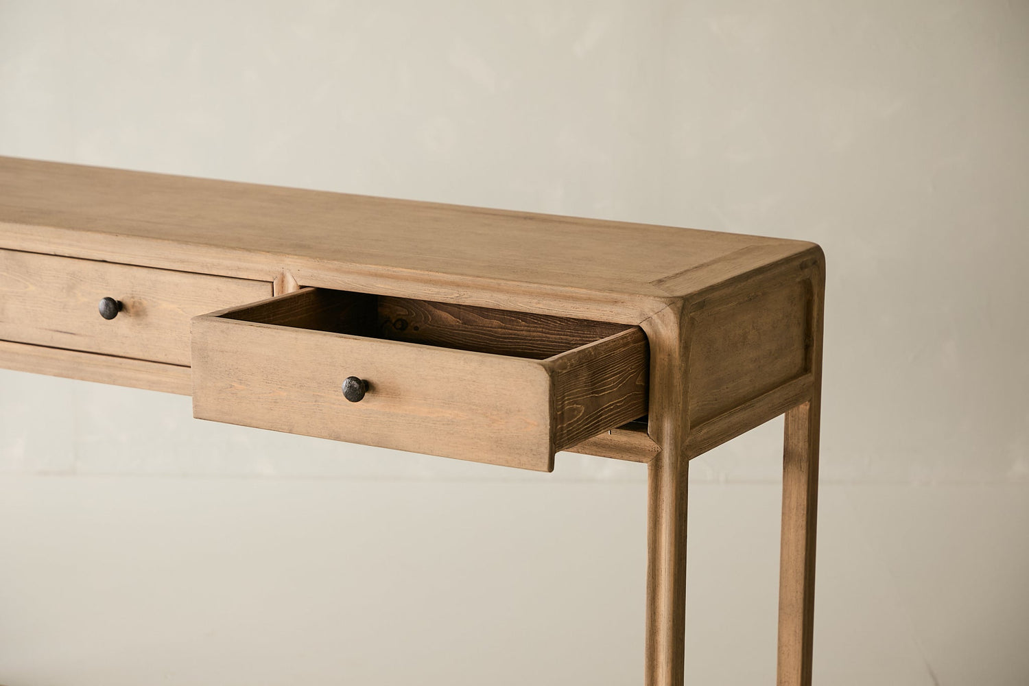 Palmer 3-Door Solid Elm Wood Console Table