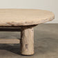 Reclaimed Poplar Wood Wooden Wound Coffee Table with Four Legs
