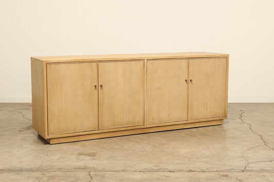 Reese Solid Pine Wood Natural Brown Sideboard 84" Buffet Cabinet