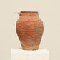 A one-of-a-kind rustic red Turkish vintage vase pot without a handle, crafted from terra cotta clay, this piece showcases timeless quality and antique craftsmanship, adding a unique touch of history to your space