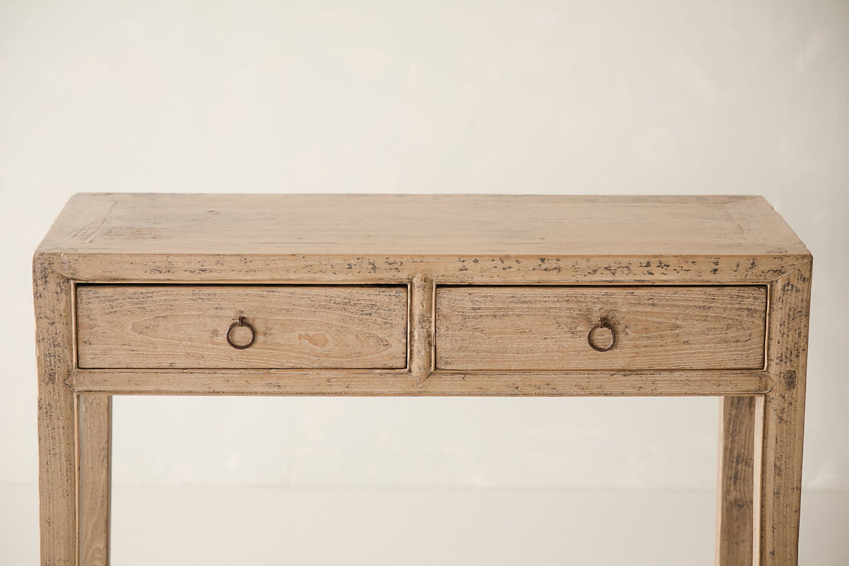Vintage 2-Drawer Elm Console AH.094 - Circa 1925
