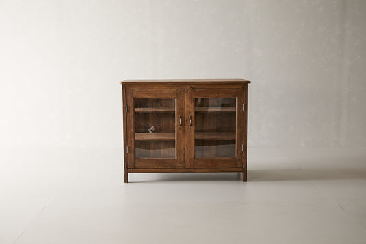 Vintage Teak and Glass Showcase Cabinet