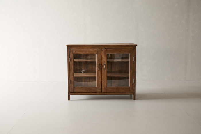 Vintage Teak and Glass Showcase Cabinet